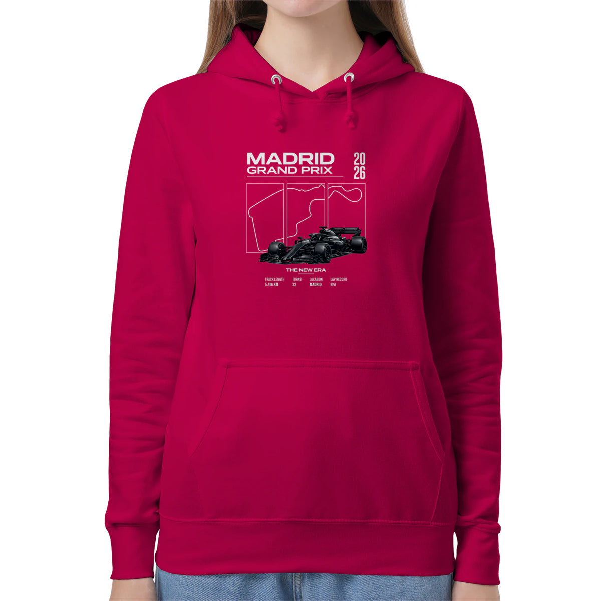 Female model shot, viewing the front side.